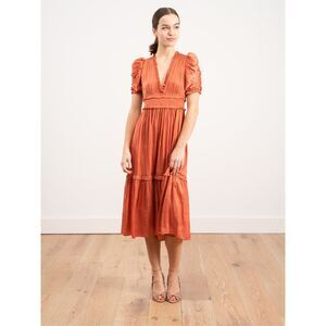 Ulla Johnson  Maya Dress Coral Size Small  $625